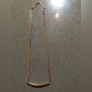 Jenny Bird Polished Gold Curved Bar Necklace